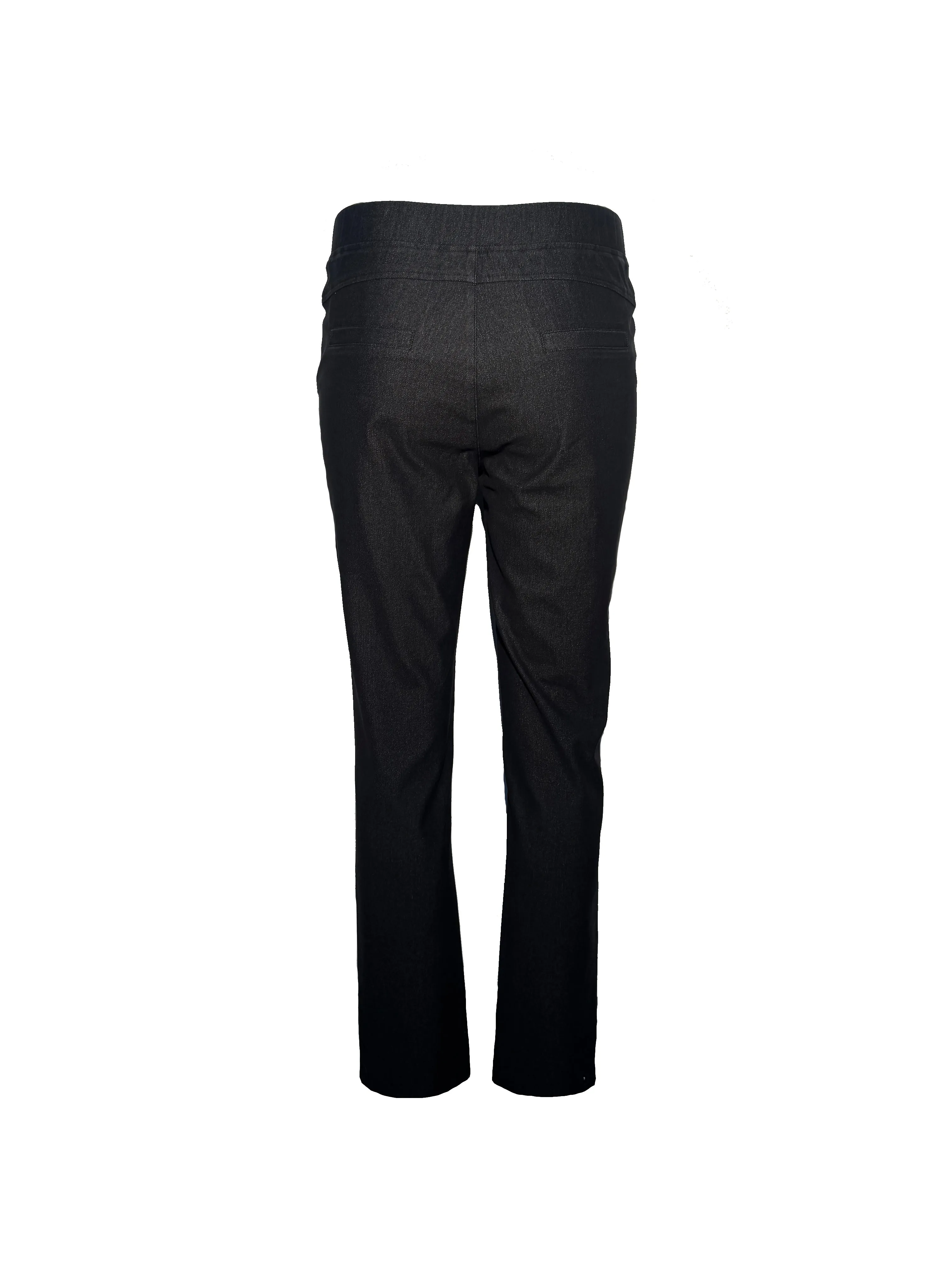 29" Leg Denim Trouser With Metal Trim Pocket - T29807 - Black