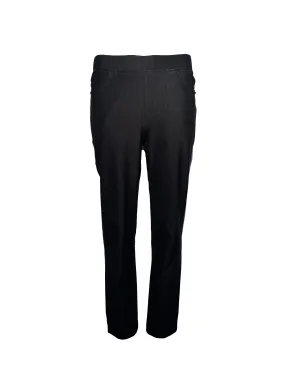 29" Leg Denim Trouser With Metal Trim Pocket - T29807 - Black