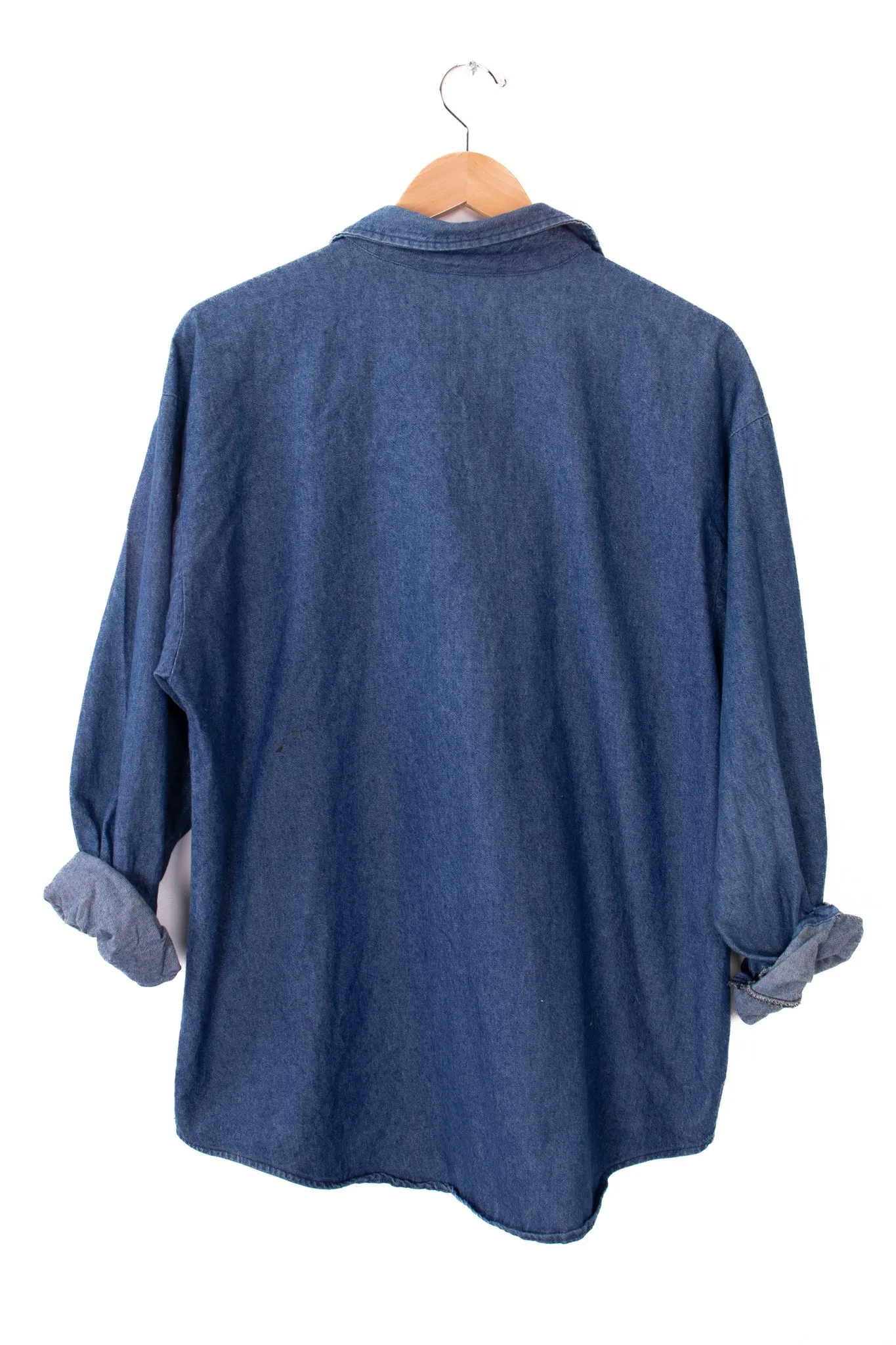 70s-80s Bonworth Oriental Details Denim Button Up