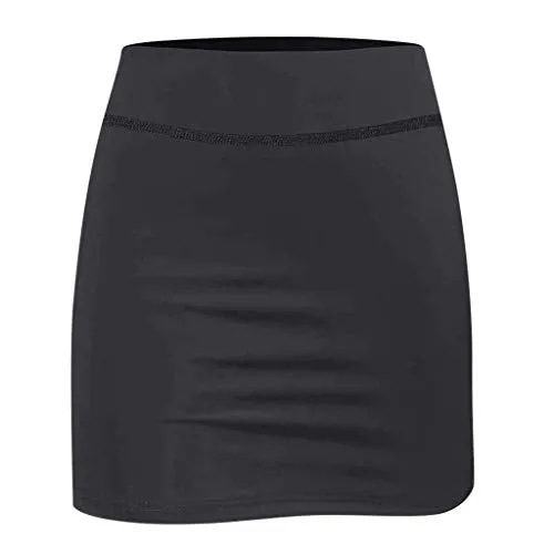 95sCloud Women's Short Culottes Tennis Skirt Yoga Sport Skort with Inner Shorts & Pocket Lightweight Shorts Tennis Skirt Active Athletic Skort for Golf, Running, Sports and Training (Grey, L)