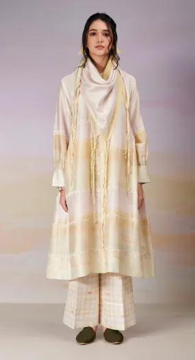 After Glow Kurta And Trousers Co-Ord Set  With Scarf