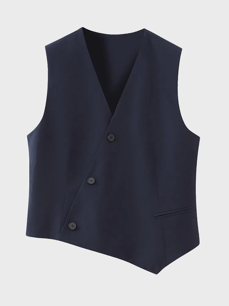 Asymmetric Vest Trouser Set