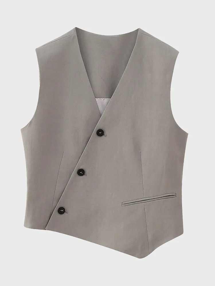 Asymmetric Vest Trouser Set