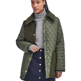 Barbour Reeth Quilt In Olive/Ancient Tartan