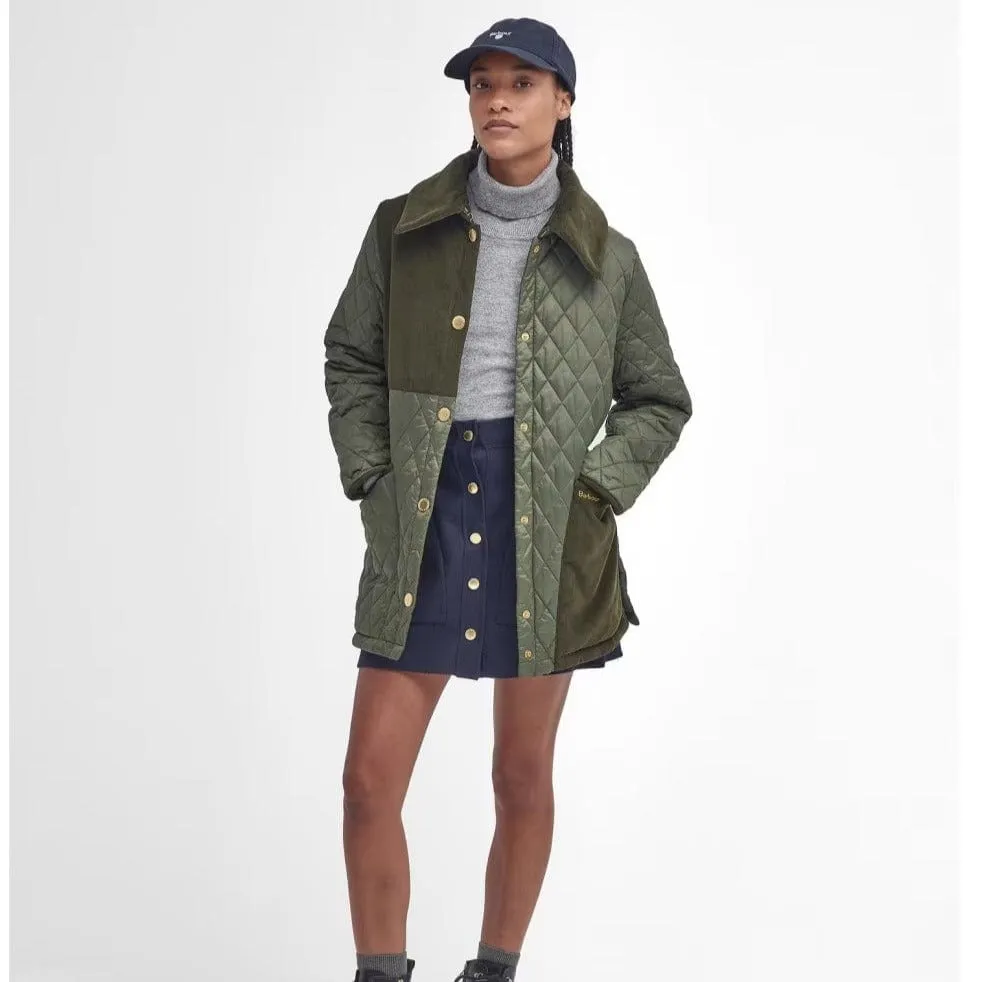 Barbour Reeth Quilt In Olive/Ancient Tartan