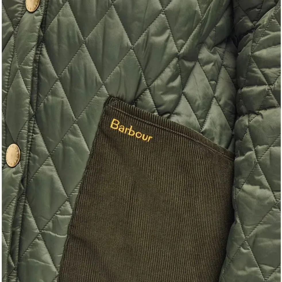 Barbour Reeth Quilt In Olive/Ancient Tartan