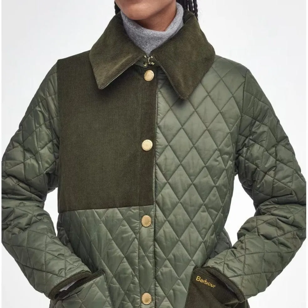 Barbour Reeth Quilt In Olive/Ancient Tartan