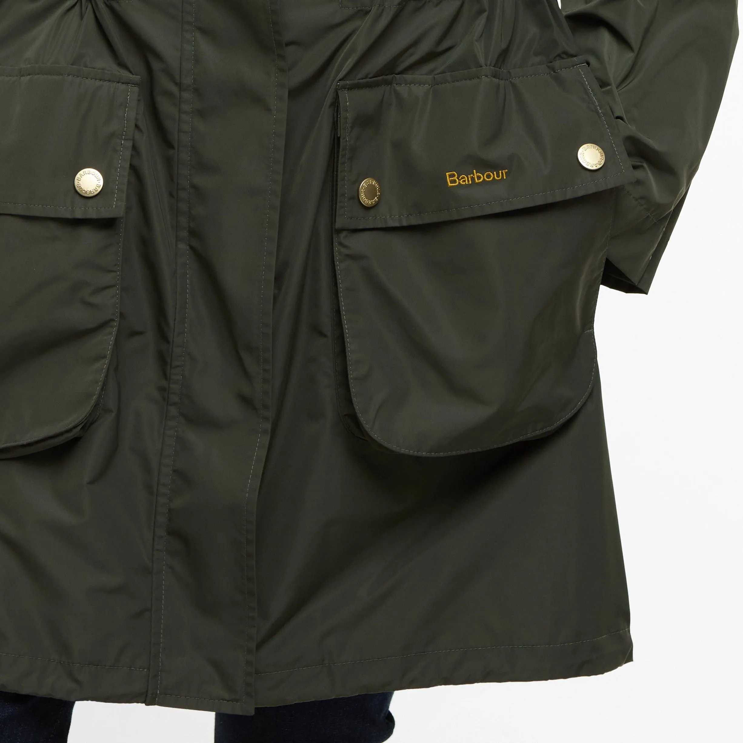 Barbour Una Showerproof Jacket In Olive/Tartan