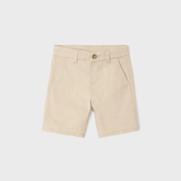 BOYS BEIGE TWILL CHINO SHORT