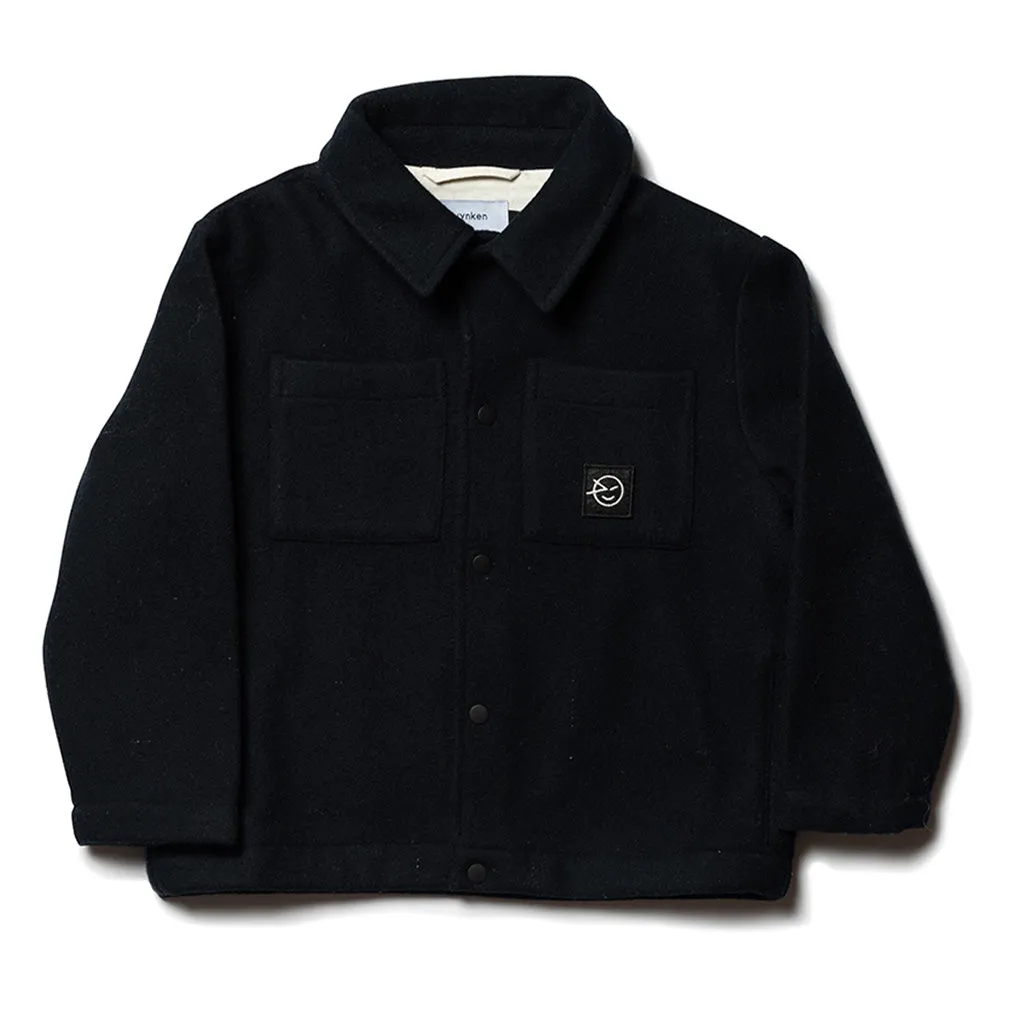 Coat Poppers Navy Melton