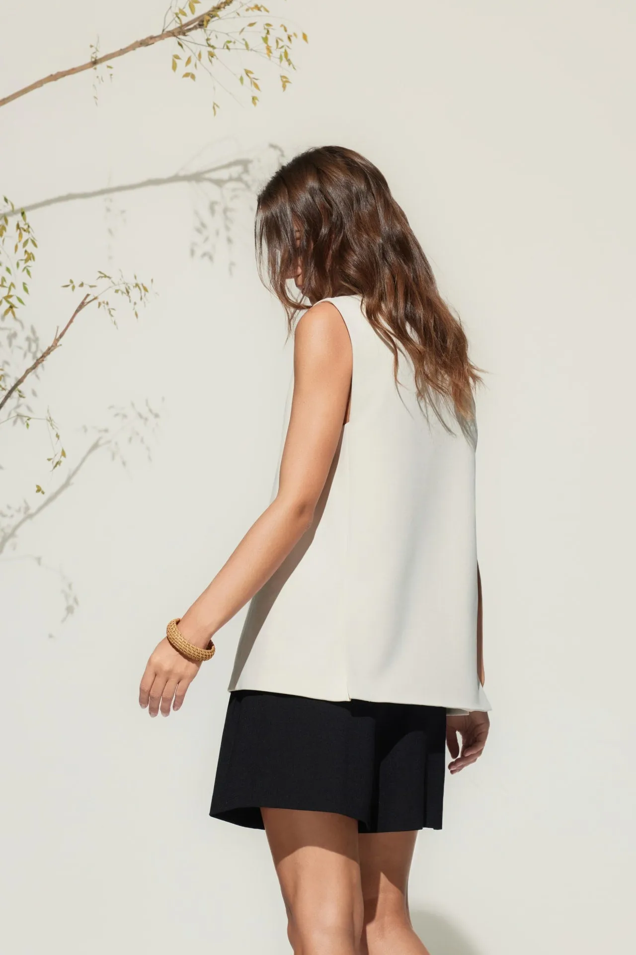 Crepe Knit Waistcoat