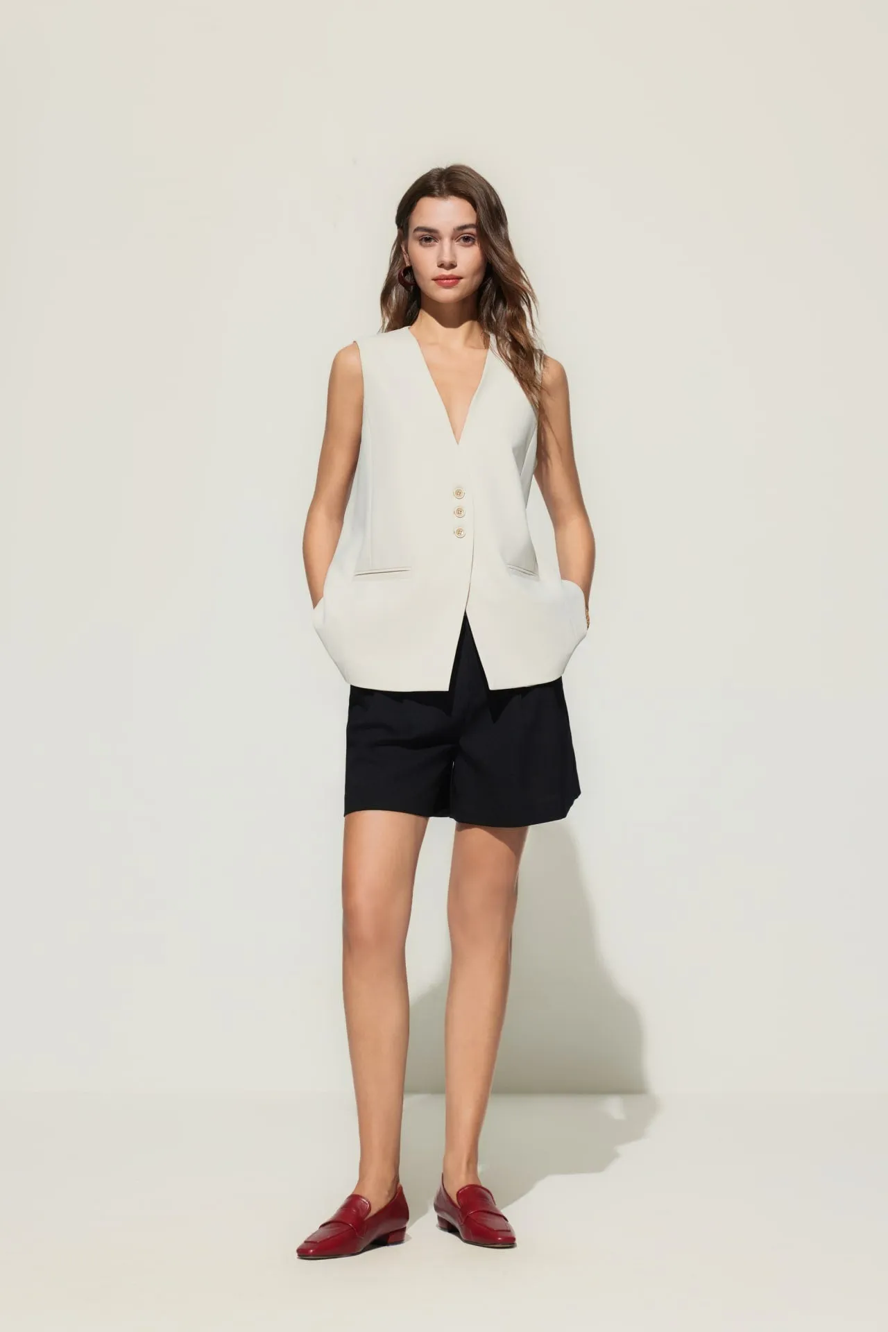 Crepe Knit Waistcoat