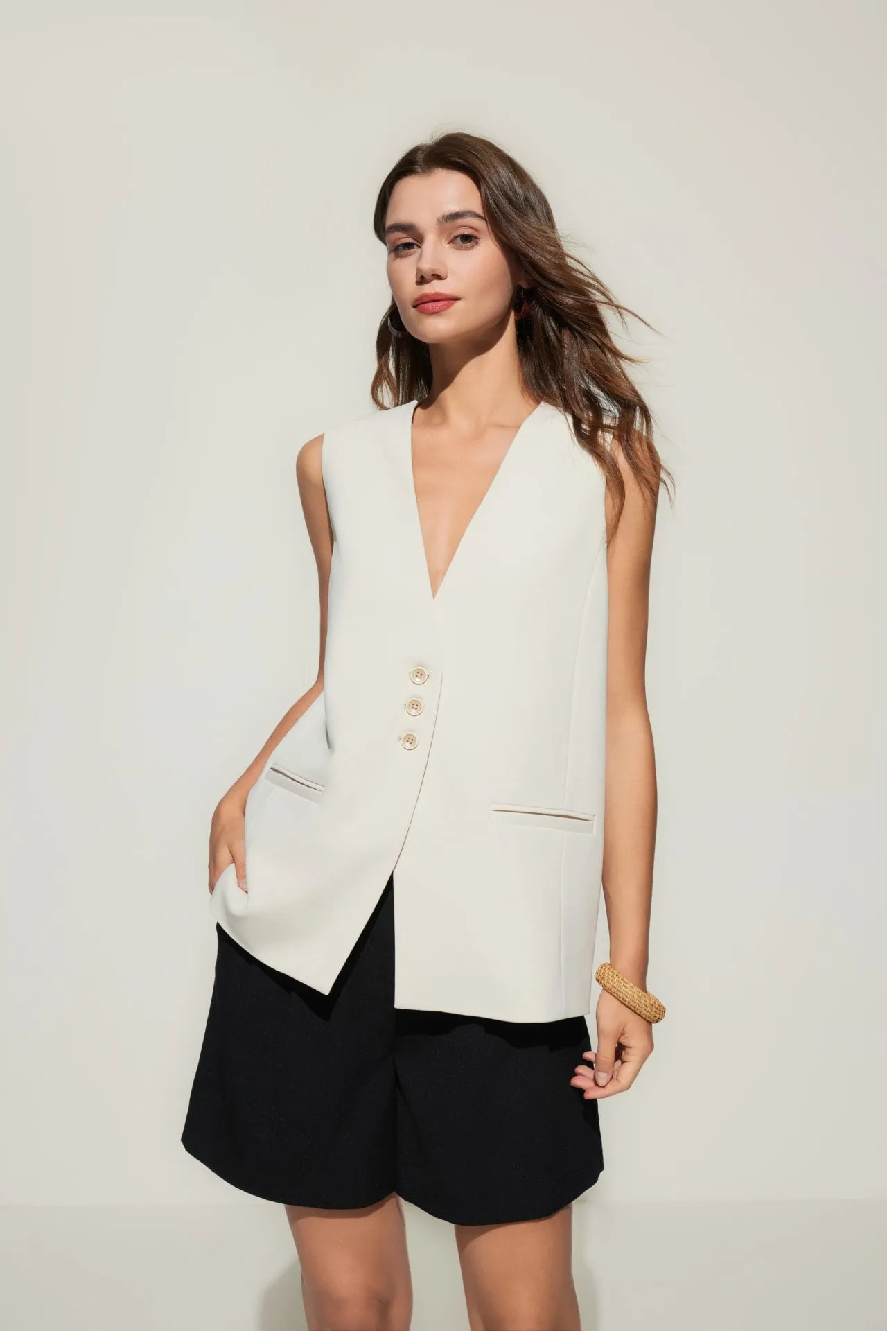 Crepe Knit Waistcoat