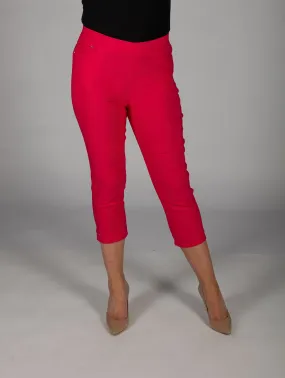Cropped Trouser - T28345 -  Cerise