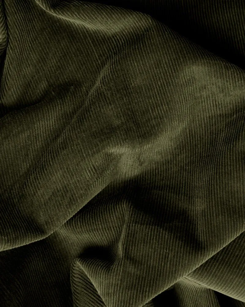 Dark Olive Cotton Corduroy Trousers