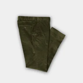 Dark Olive Cotton Corduroy Trousers