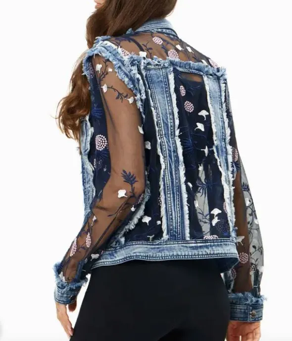 Denim/Lace Jkt - Navy - JAD4