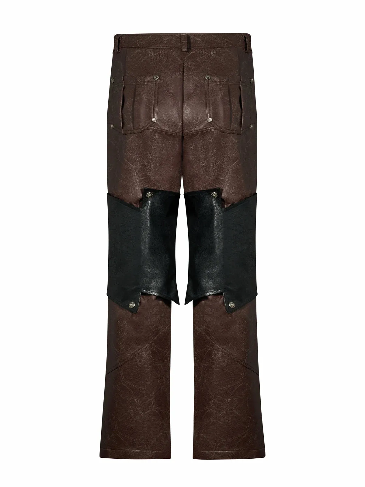 Detachable-Style Leather Trousers