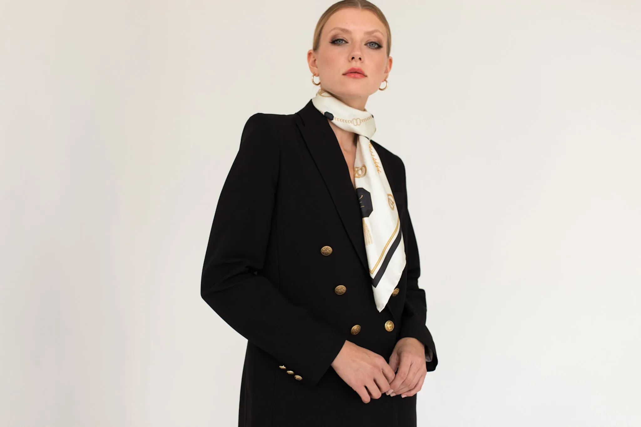 Double-Breasted Blazer - Black