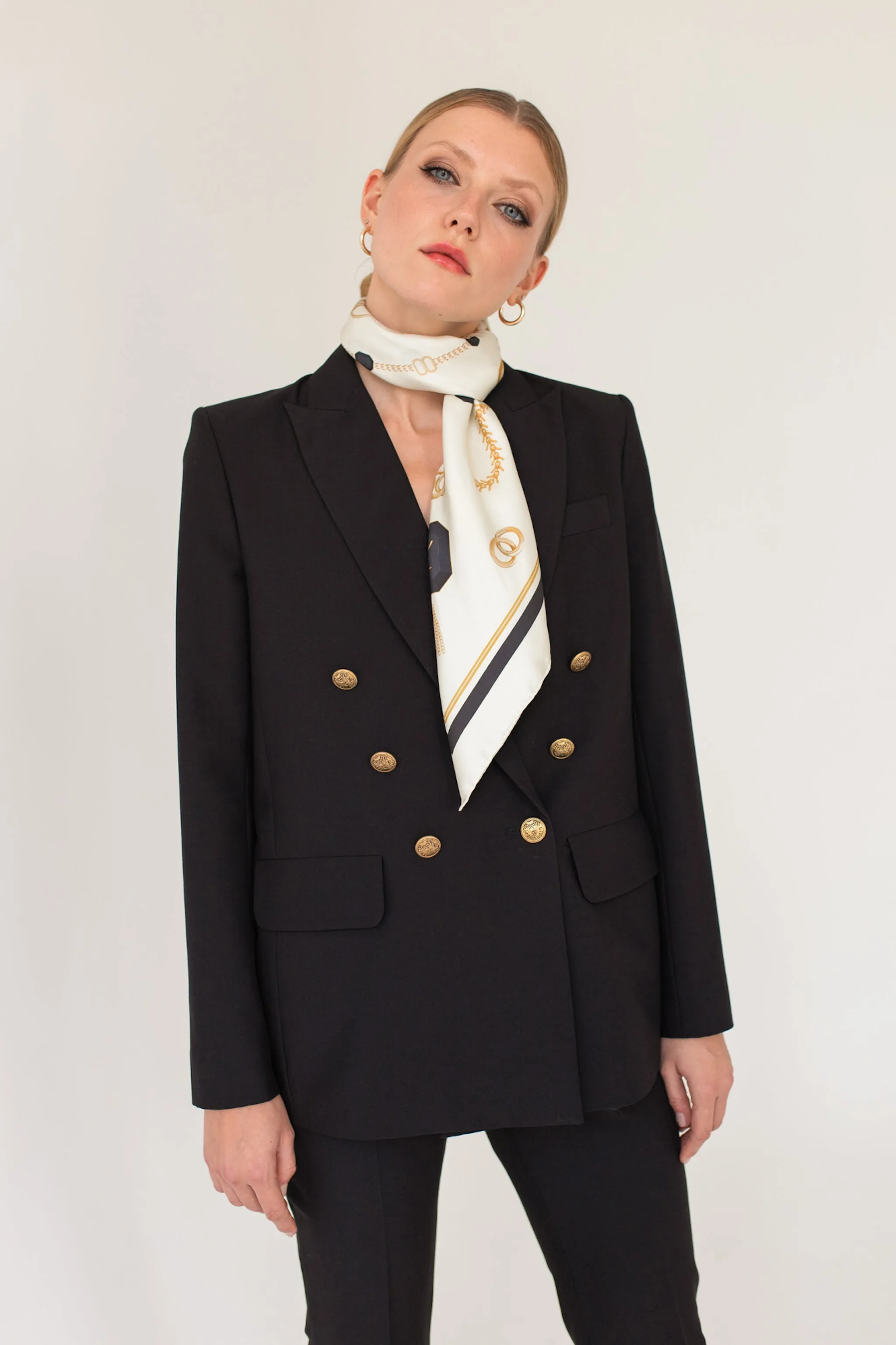 Double-Breasted Blazer - Black