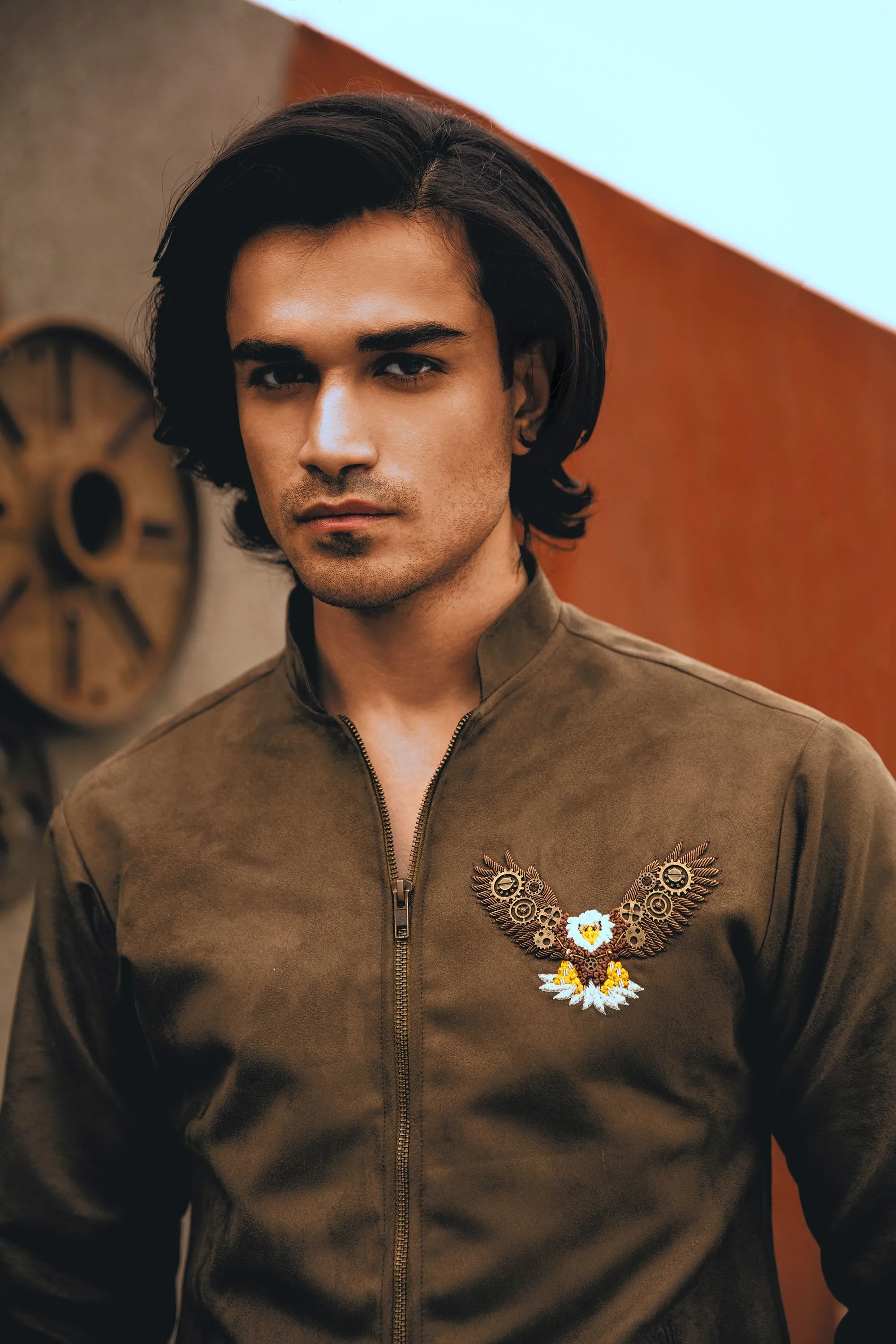 Eagle Motif Cogs Jacket