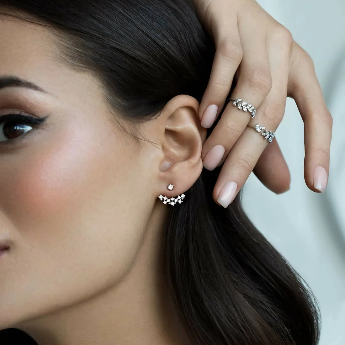 Earrings-jackets Veil