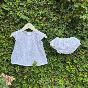 Embroidered Fabric Dress Set: Summer Charm for Babies