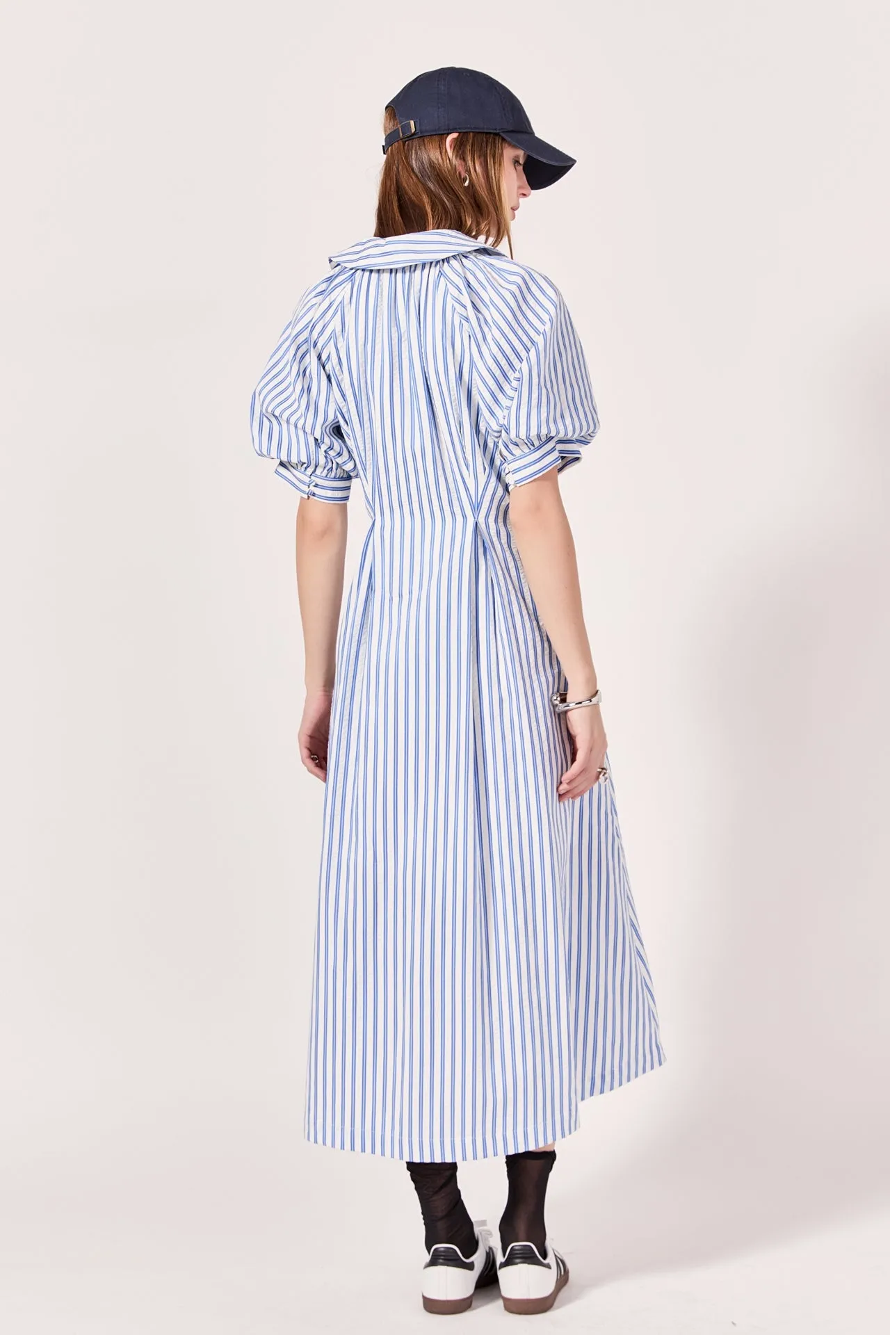 Everly Seersucker Striped Midi Dress