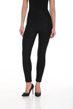 Frank Lyman Black High-Waist Pants with Embellishments Style 244644U