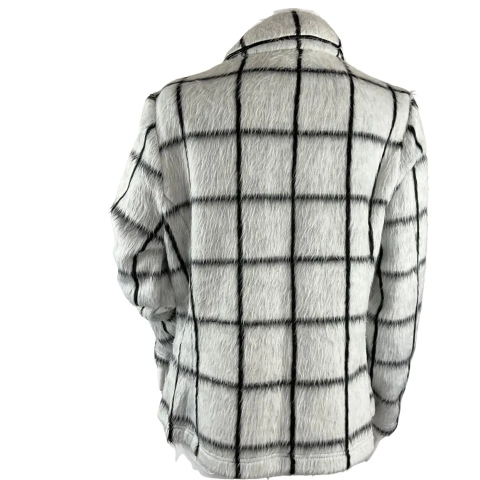 Frank Walder Women's Jacket Stripes Interlocking Details Black White Color Sz 12