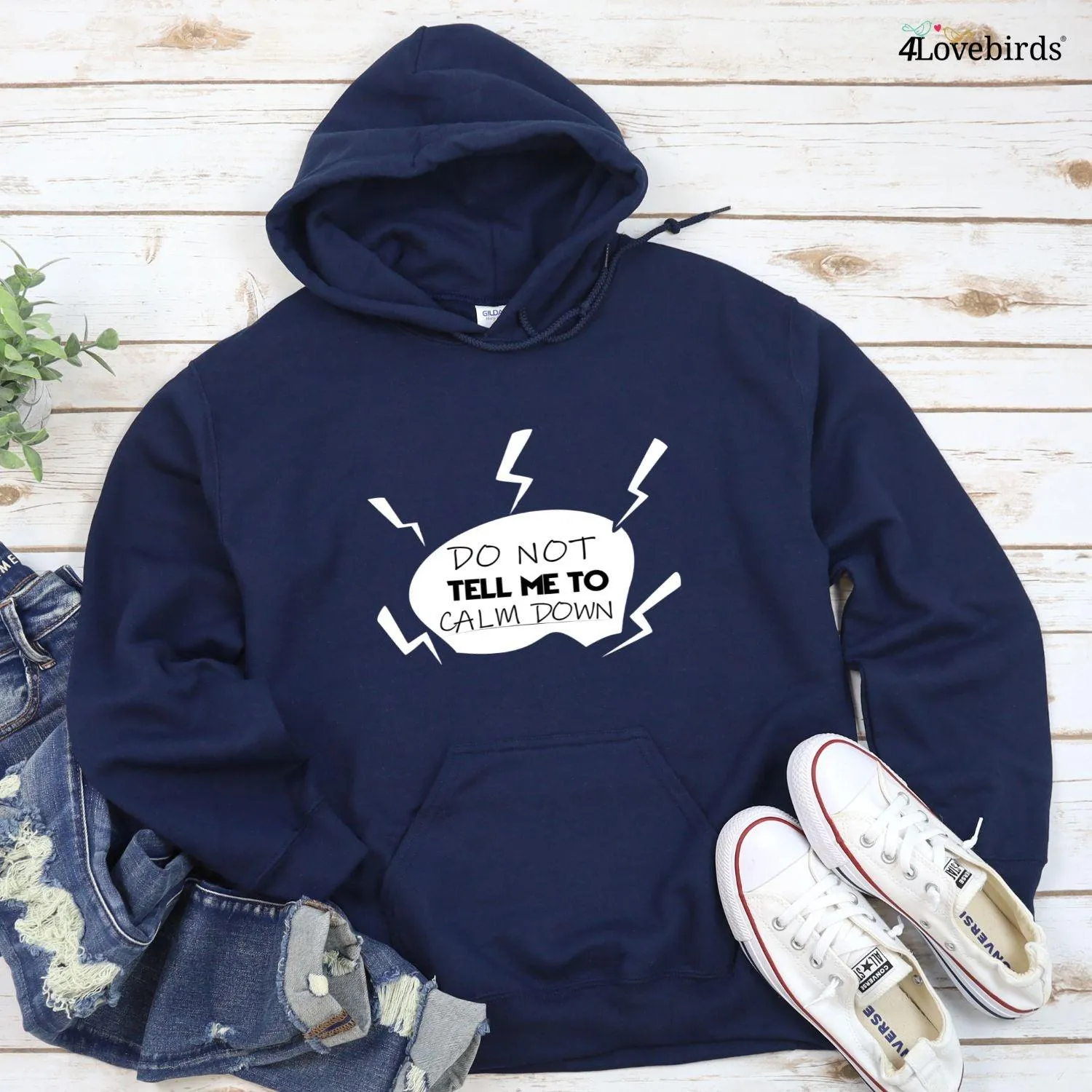 Funny Matching Set for Couples - Husband & Wife Outfits - His & Hers Tees - Calm Down!