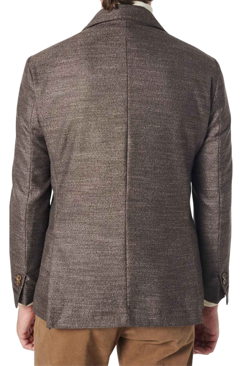 Fusaro Austine Melange Wool Blend Jacket in Brown