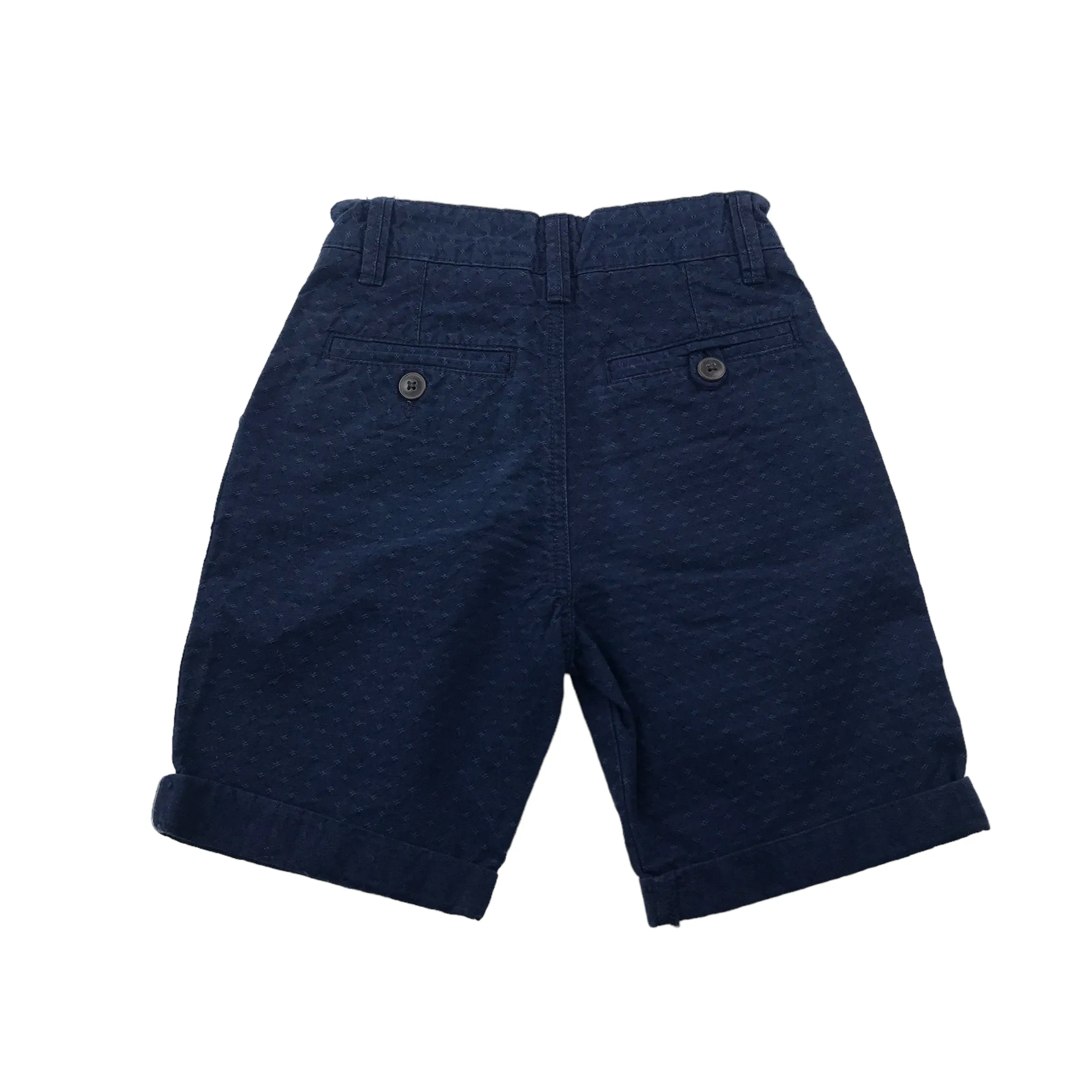 George Navy Blue Stitch Pattern Chino Shorts Age 5