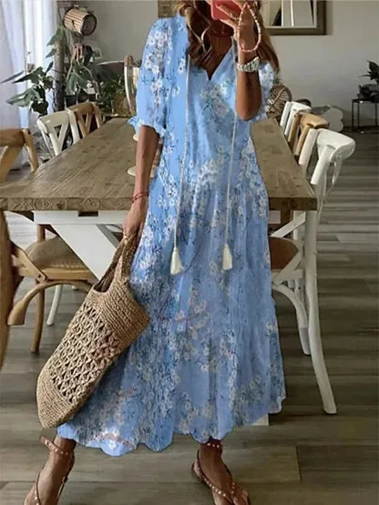 HARPER | BOHEMIAN INSPIRED DRESS WITH WAIST ACCENT