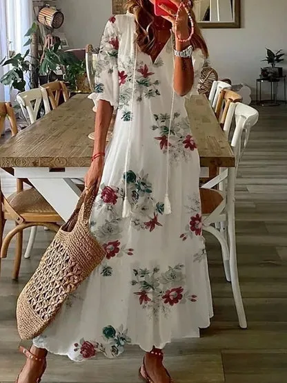 HARPER | BOHEMIAN INSPIRED DRESS WITH WAIST ACCENT