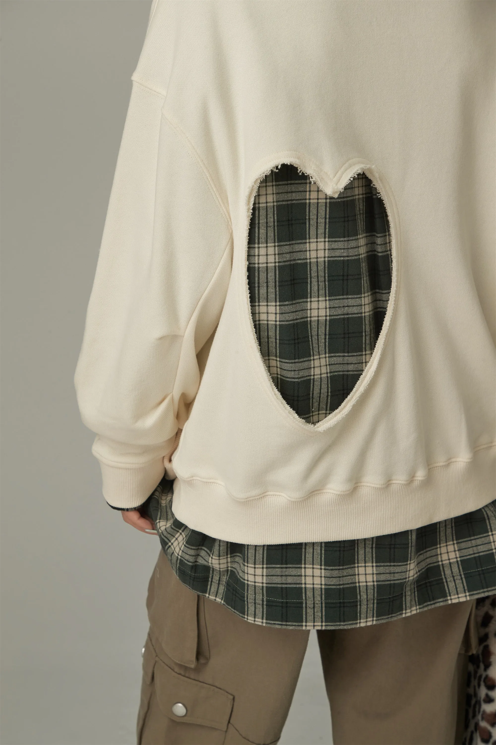 Heart Back Cut Out Sweatshirt
