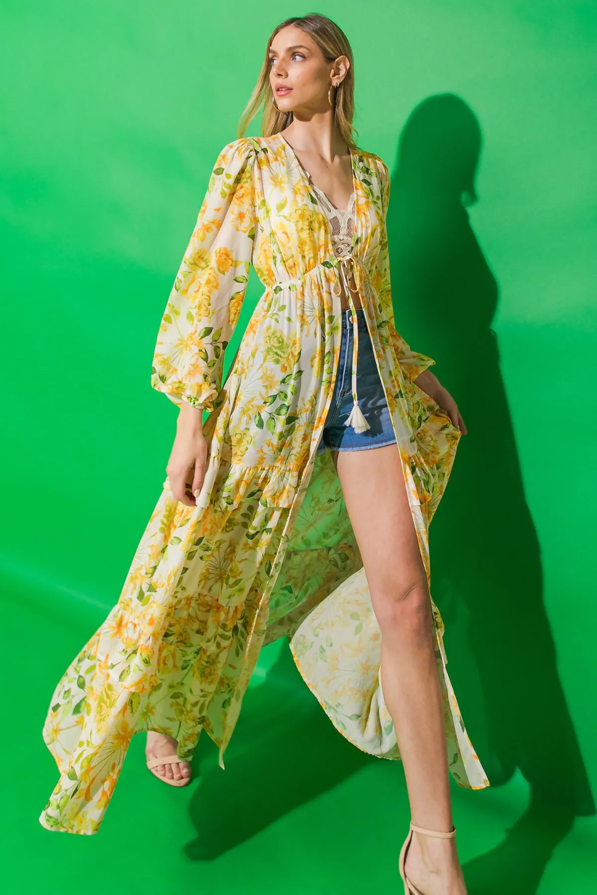 IRRESISTIBLE EFFECT WOVEN MAXI COVER UP