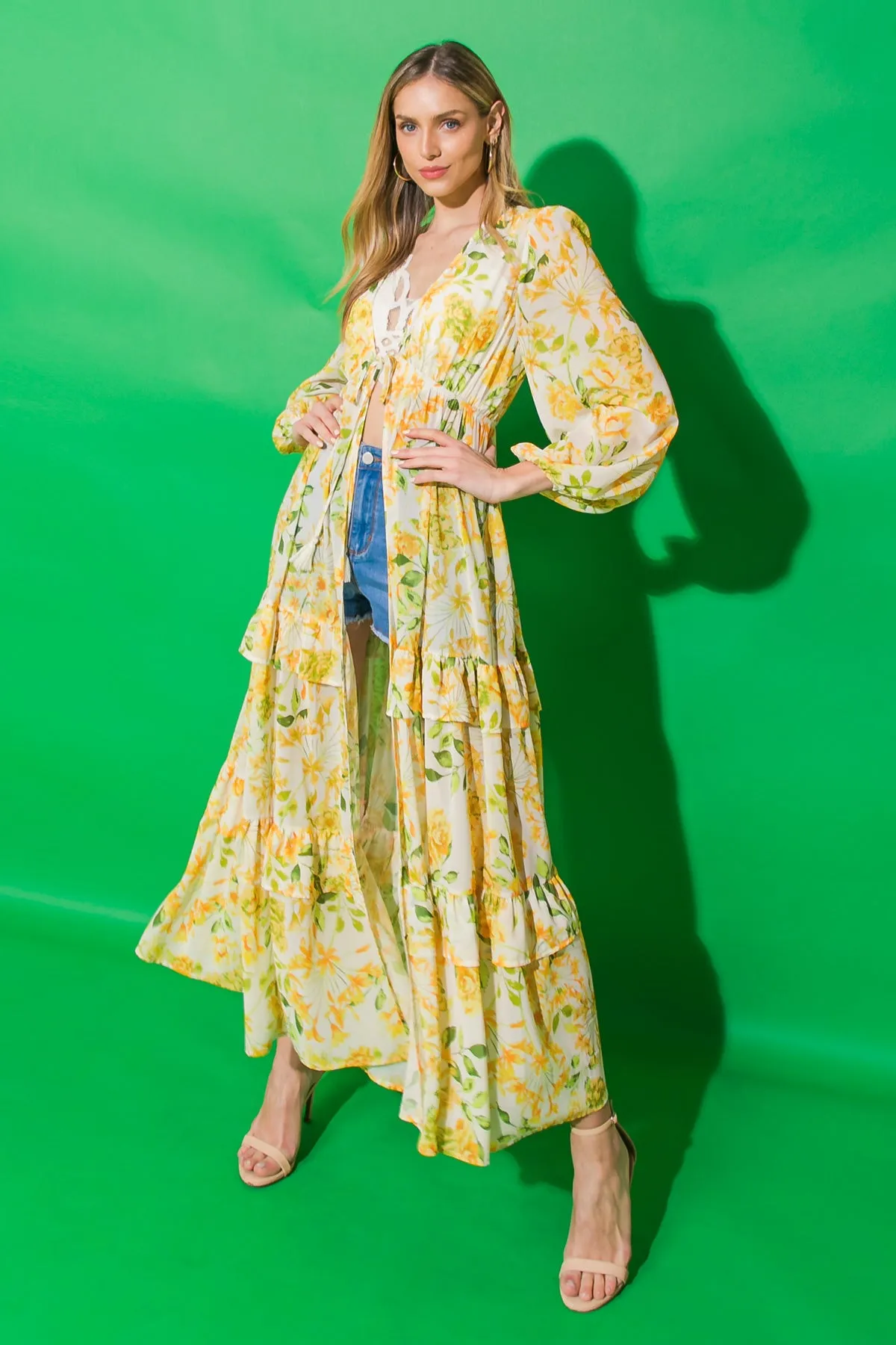 IRRESISTIBLE EFFECT WOVEN MAXI COVER UP