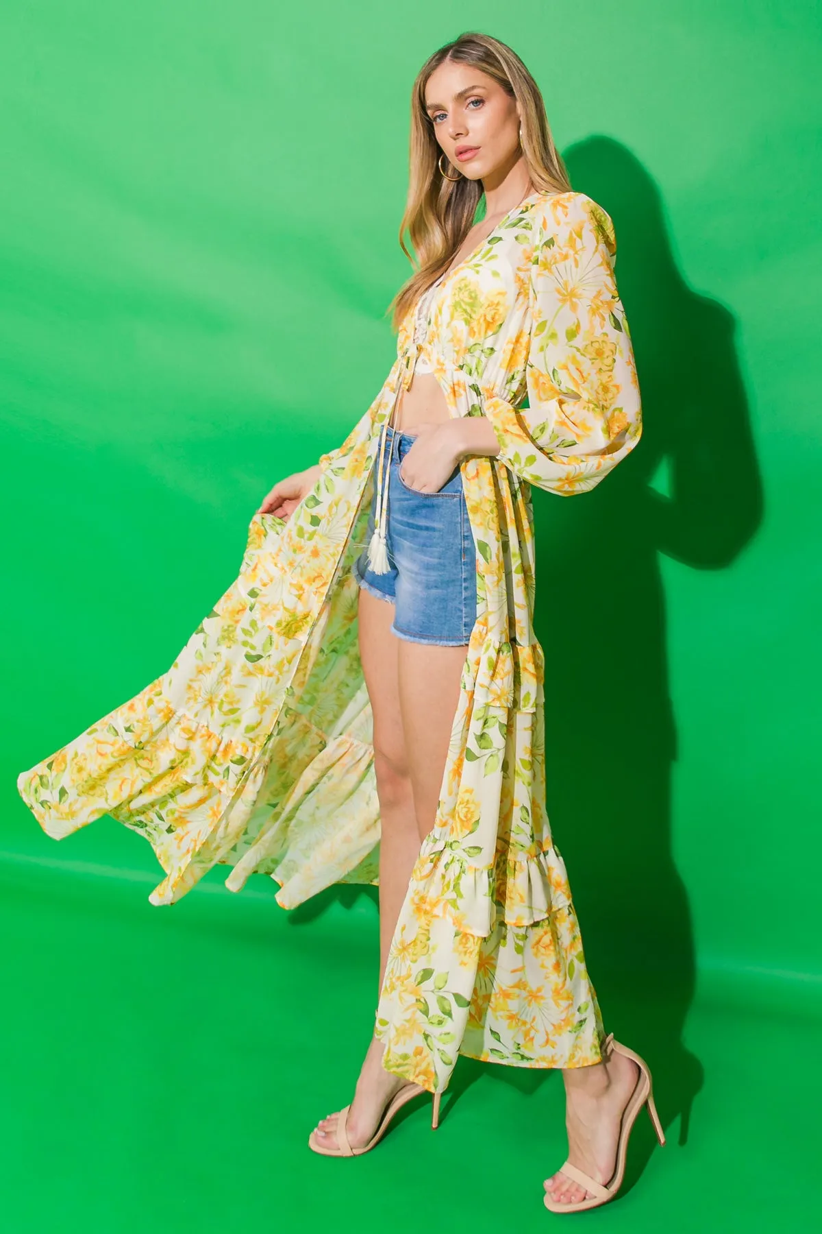 IRRESISTIBLE EFFECT WOVEN MAXI COVER UP