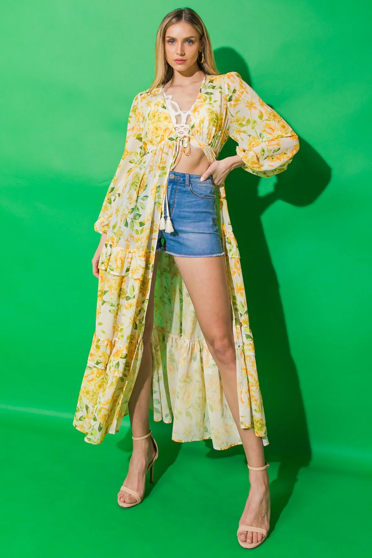 IRRESISTIBLE EFFECT WOVEN MAXI COVER UP