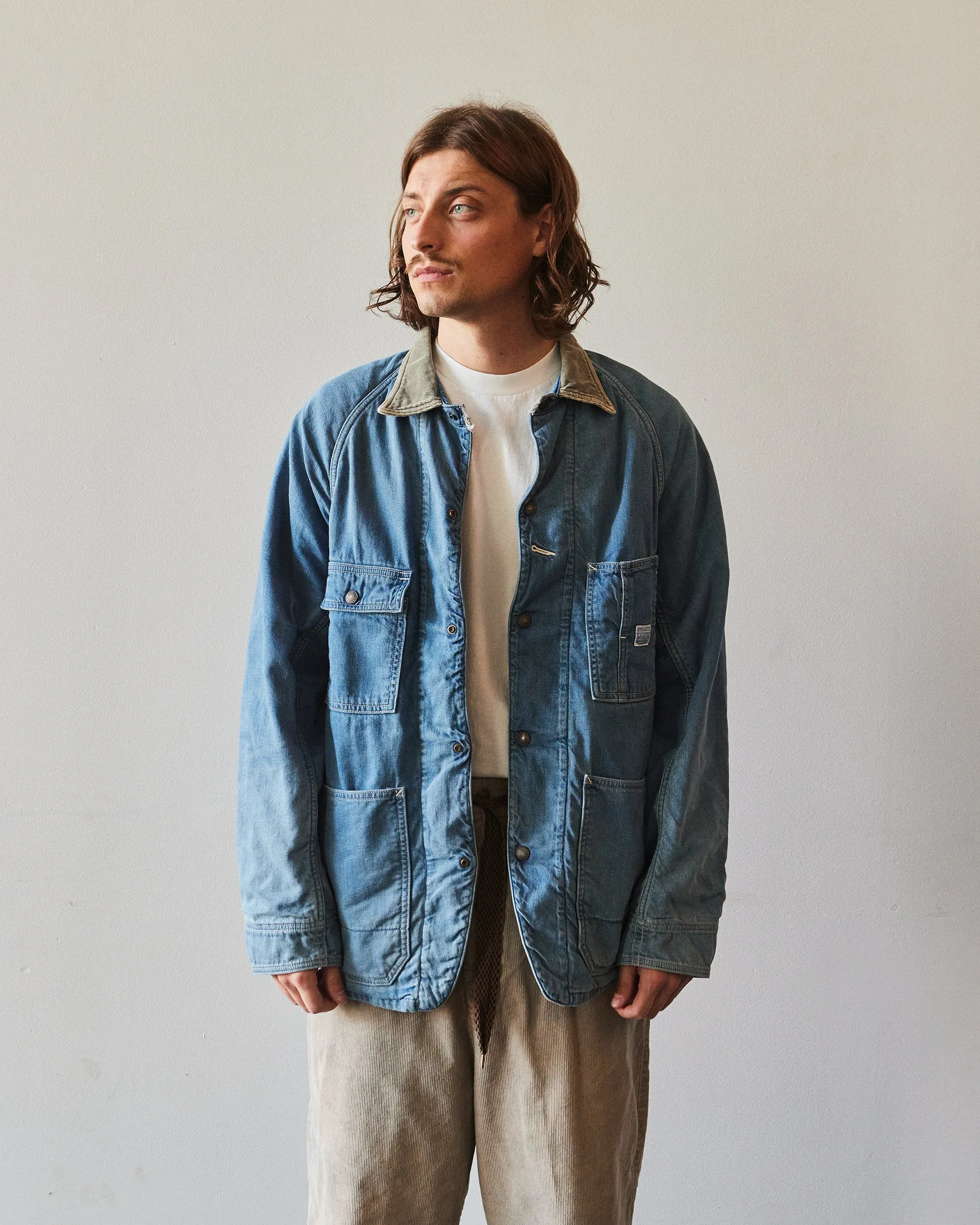 Kapital 8oz Denim Lined Cactus Coverall, Indigo Processed