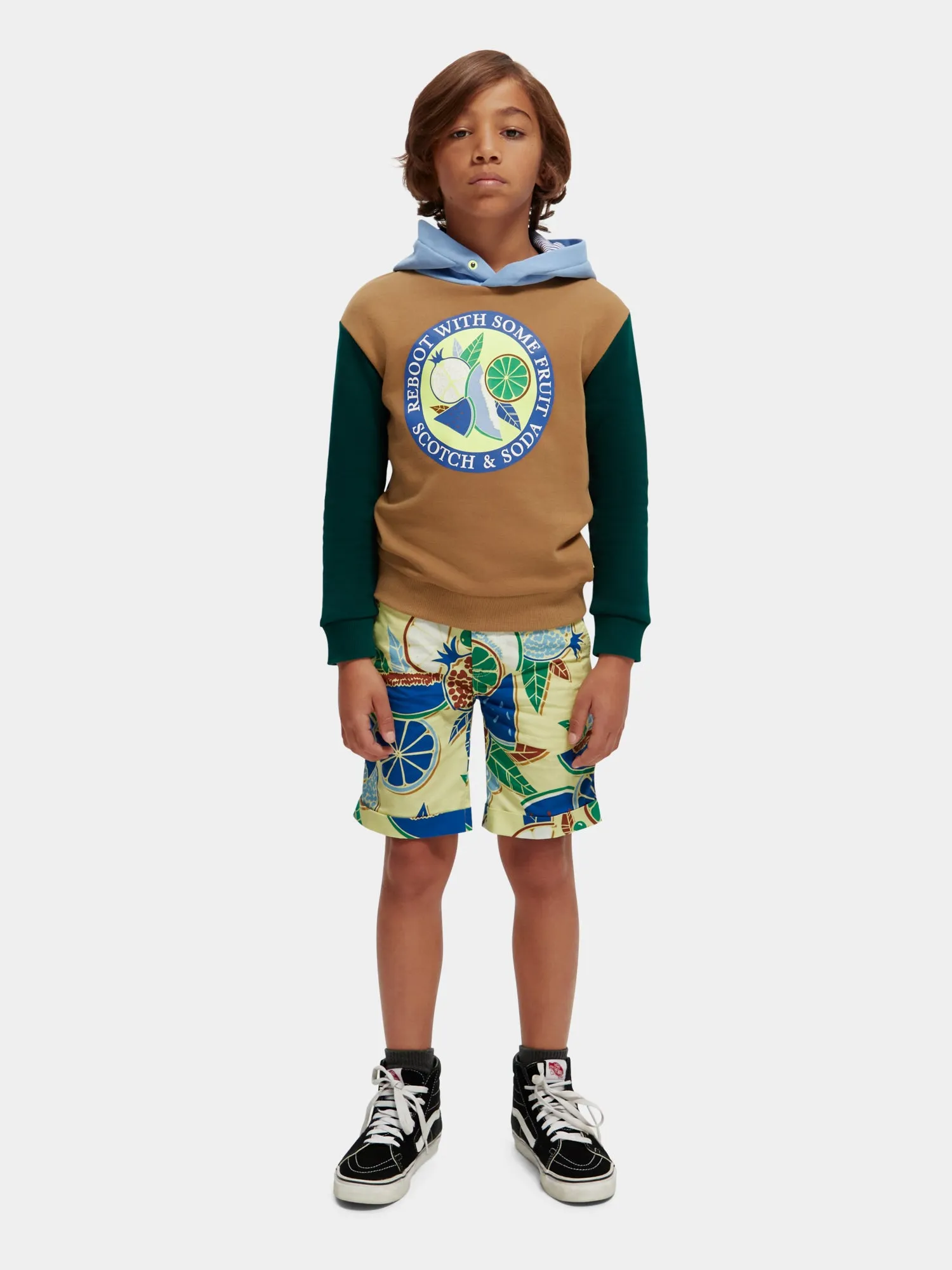 Kids - Printed chino shorts