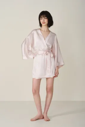 Kimono Crystal Silk Short Nightgown