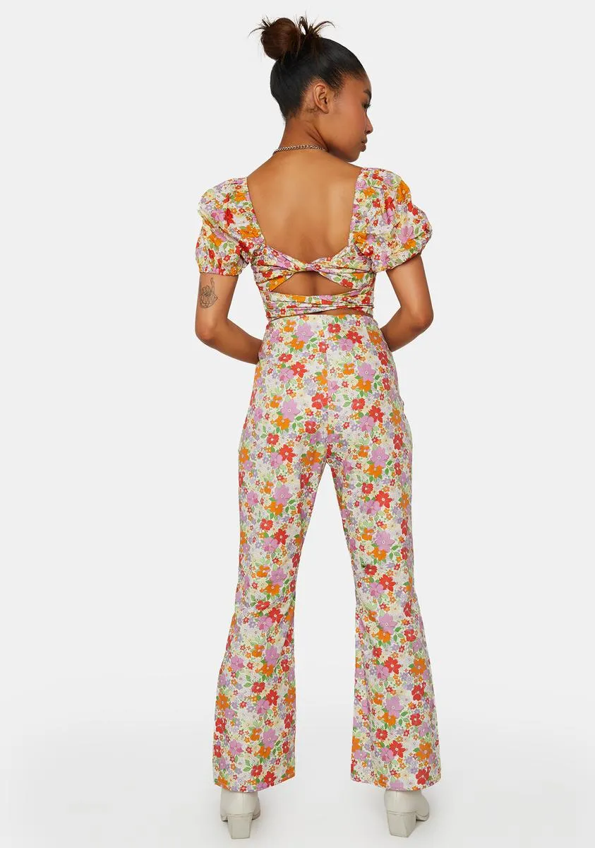 Kitsch Retro Floral Trousers