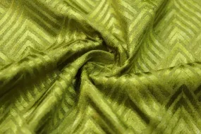 Leaf Green Traditional Spun Jacquard Rayon Fabric