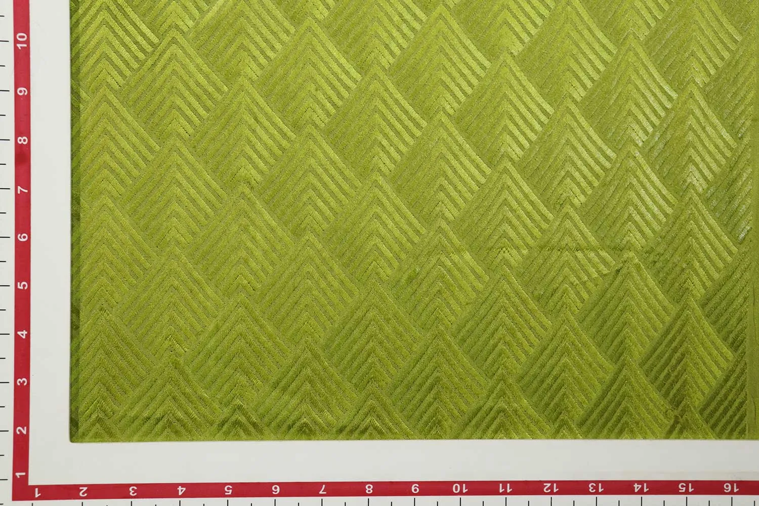 Leaf Green Traditional Spun Jacquard Rayon Fabric