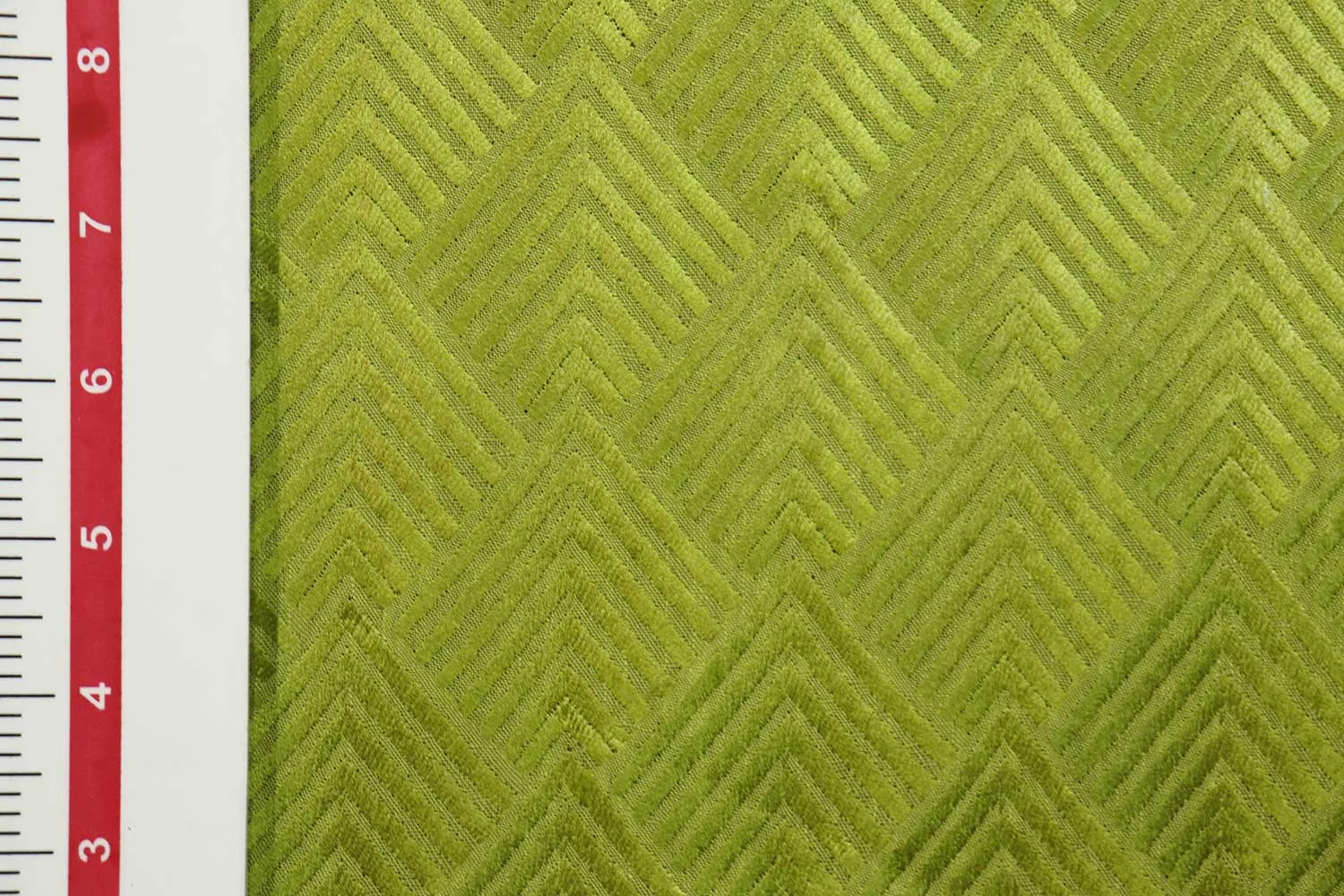Leaf Green Traditional Spun Jacquard Rayon Fabric