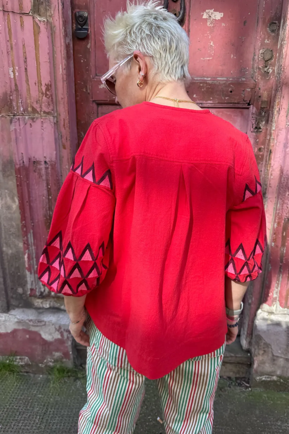 Leon & Harper Cacia Red Blouse