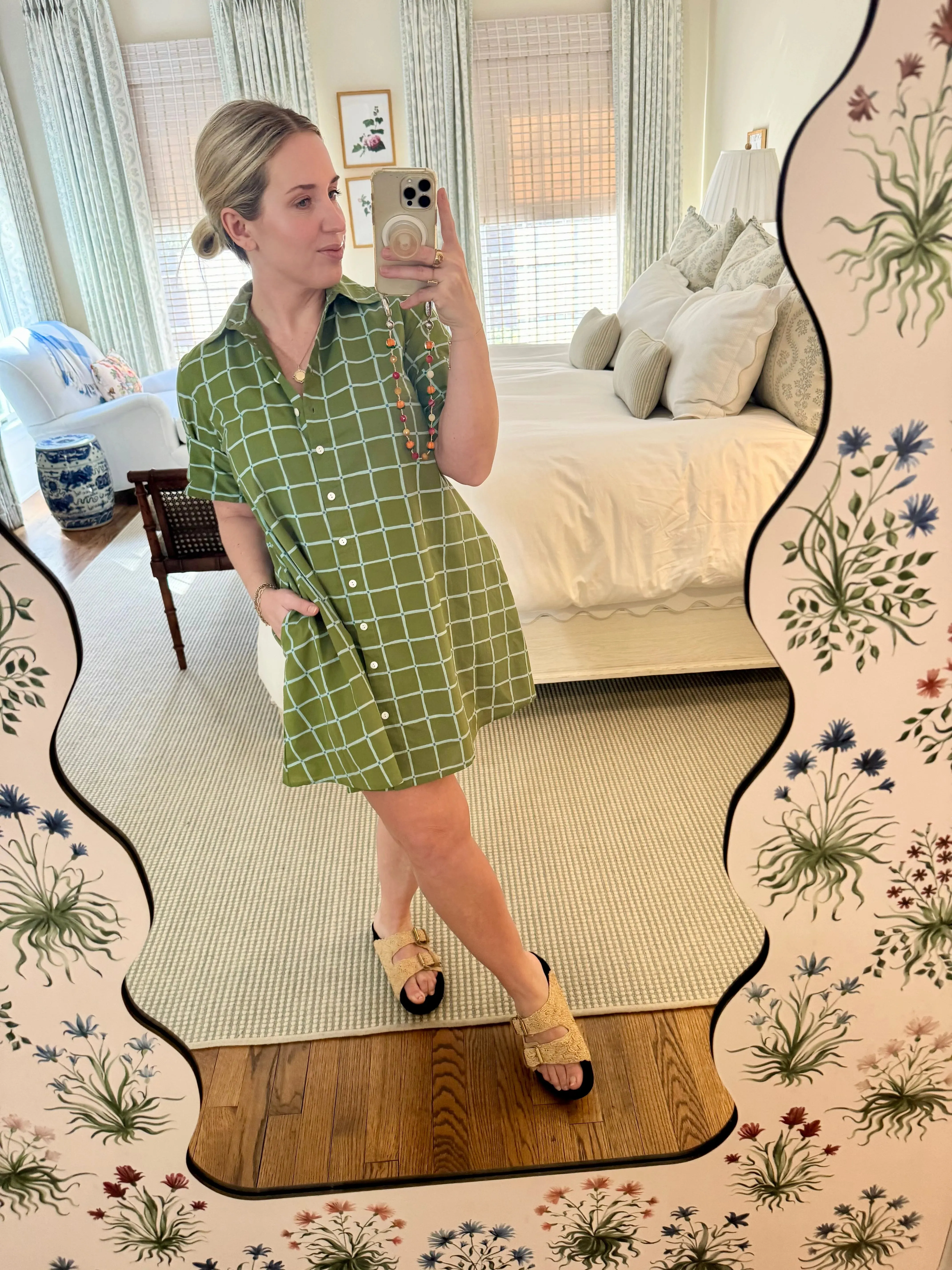 LIVRO - Dock Dress - Boxwood Grid