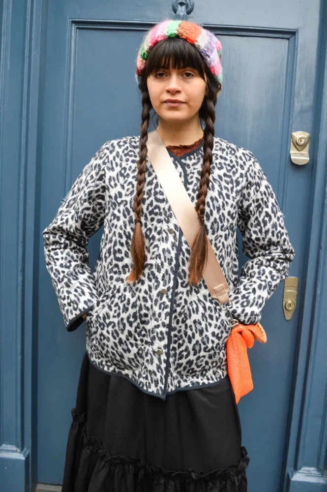 Lolly's Laundry Lily Quilted Grey Leopard Jacket